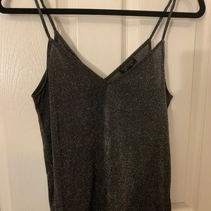 Topshop Silver Tank Size 4
